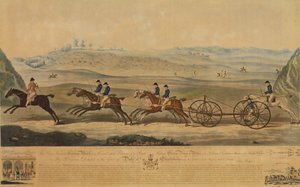 Uitzicht op de Koetswedstrijd, 1789 door J. Bodger